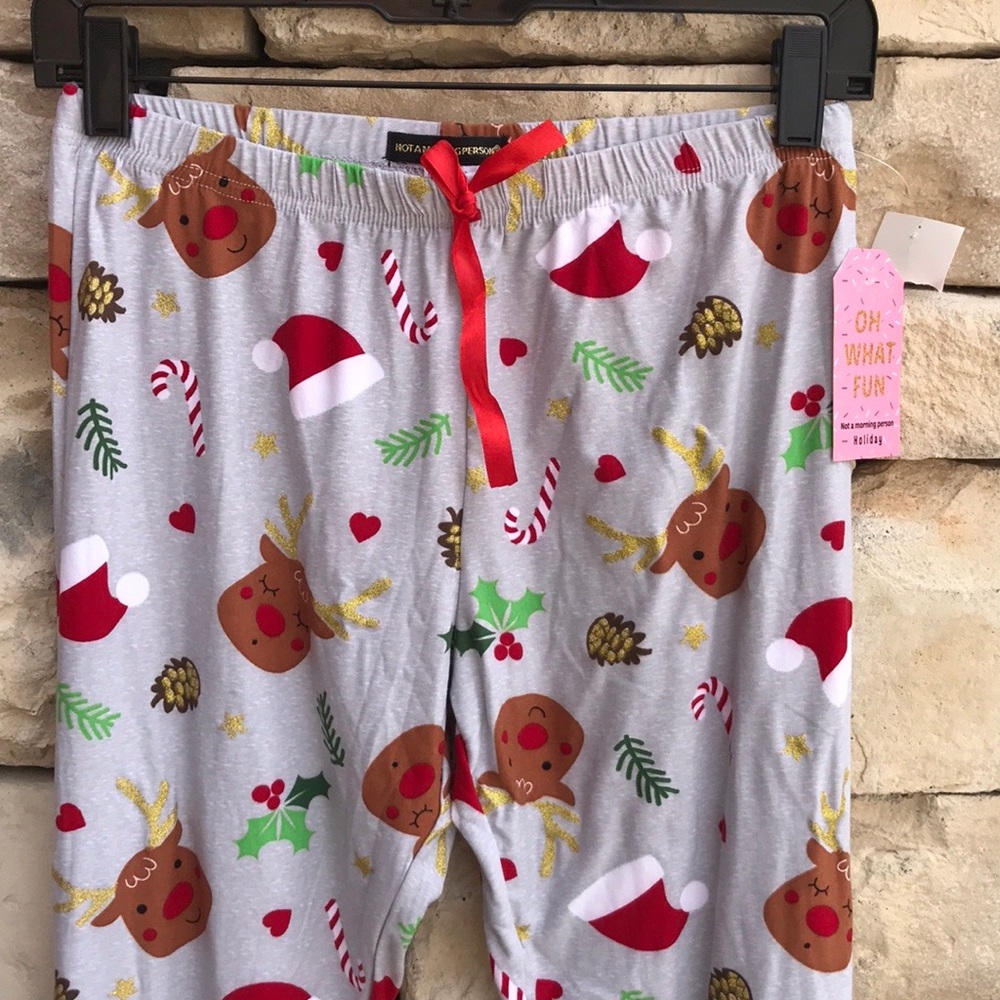 NWT Not A Morning Person Christmas Pajama Pants S